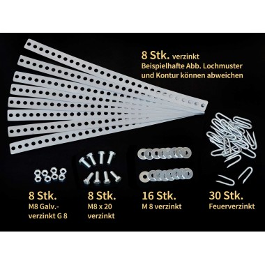 Zubehör, einzeln (passend für 1 Set Brennholzabdeckungen)