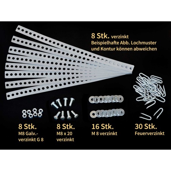 Zubehör, einzeln (passend für 1 Set Brennholzabdeckungen)
